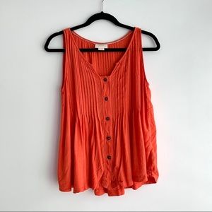 ANTHROPOLOGIE/MAEVE Sleeveless Pleated Top (Sz8)